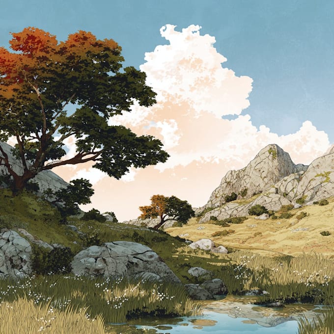 do the landscape illustration or concept art for you