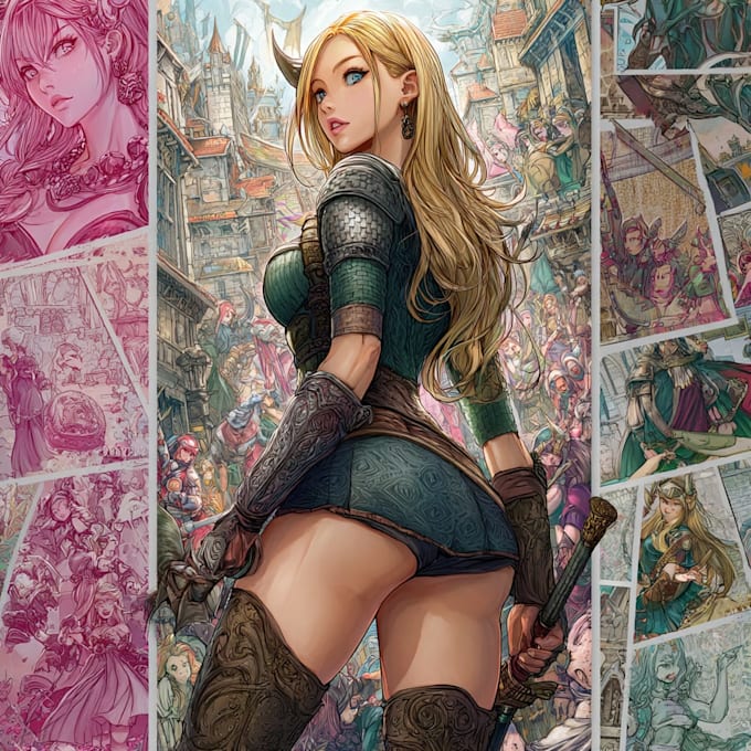 draw comic book and anime illustrations and covers