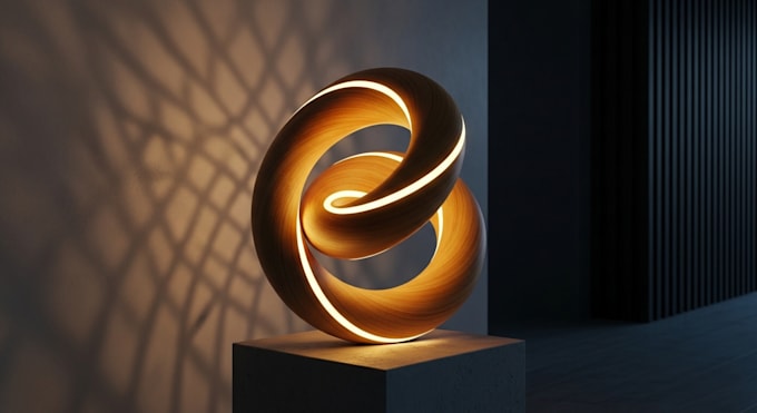 do realistic 3d lamp, 3d chandelier modelling and render design