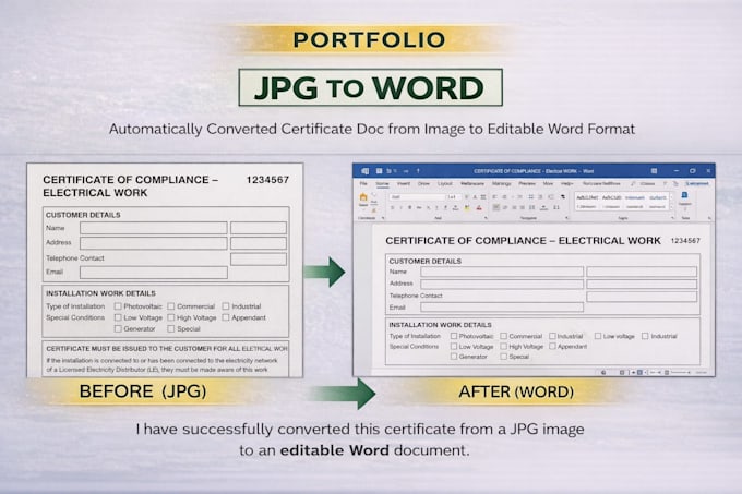 convert PDF, image to word or excel data entry
