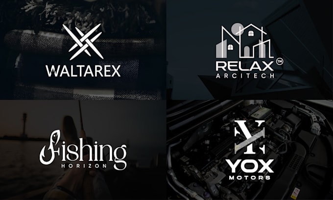 create a clean modern combination mark logo with text icon and luxury lettermark