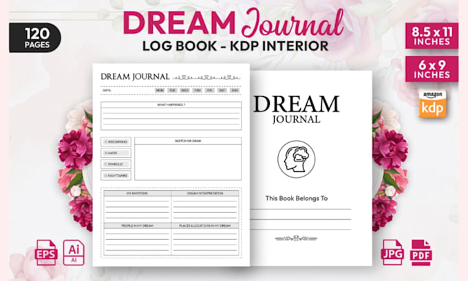 do planners and journals, book cover, book layout design, book formatting