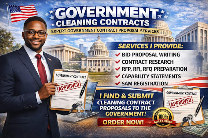write and submit winning governmant cleaning contract bod proposal