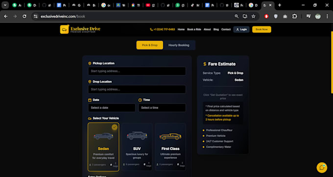 develop an automated chauffeur dispatch and booking platform
