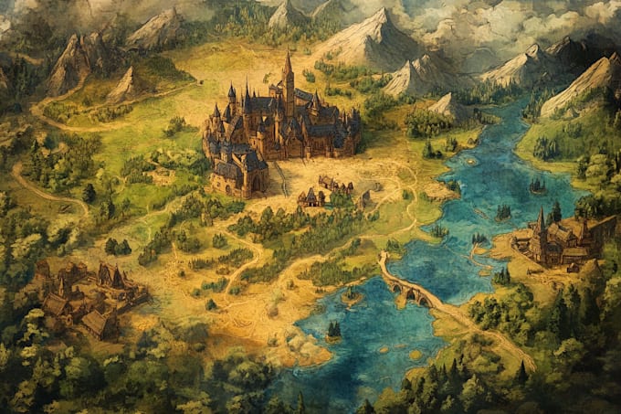create a jaw dropping fantasy, board game, or dnd map