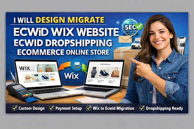 design migrate ecwid wix website ecwid dropshipping ecommerce online store