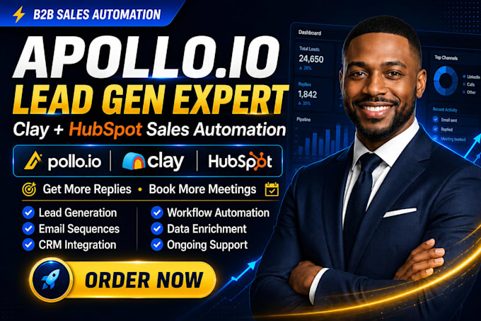setup apollo io clay com hubspot zoho zapier monday crm automation