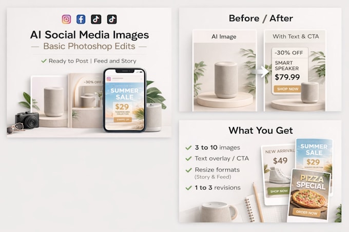 create ai social media images with basic photoshop edits