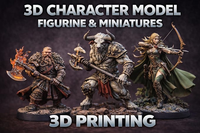 sculpt high quality 3d models and characters for 3d printing