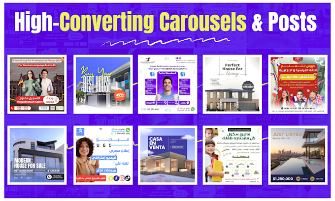 design premium instagram posts and carousels