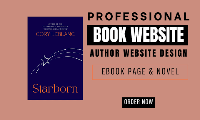 build author website, book author, landing pages, wordpress website