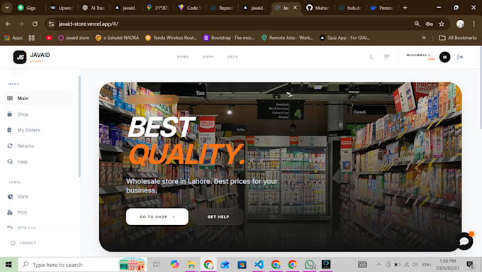 create an ecommerce platform with ai voice chatbot and pos