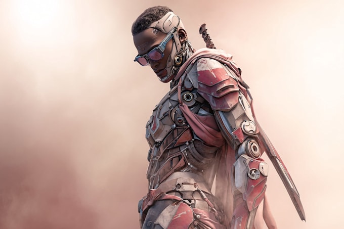 illustrate a marvelous sci fi conceptual character art