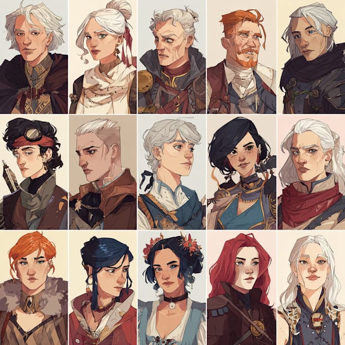 design custom dnd party portraits and group art
