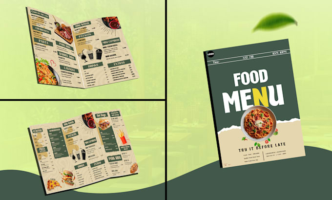 do attractive food menu, restaurant menu design