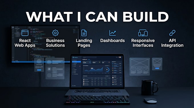 build a responsive react website or modern frontend web app