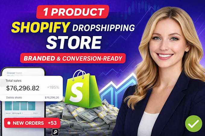 build a branded one product shopify dropshipping store