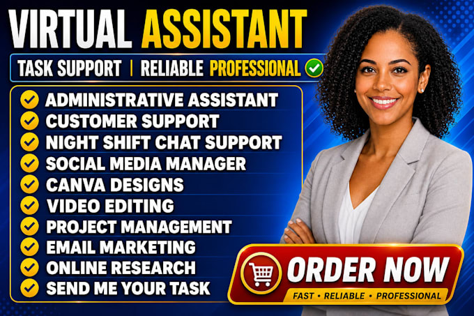 administrative assistant task support virtual  assistant chat customer support