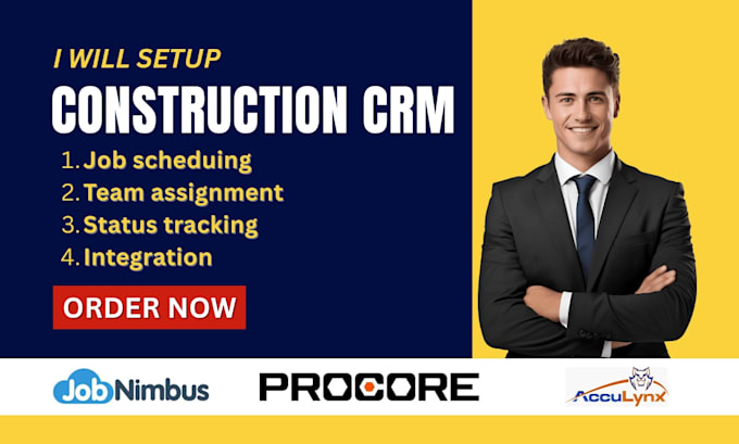 construction crm jobnimbus buildertrend procore acculynx contractor foreman
