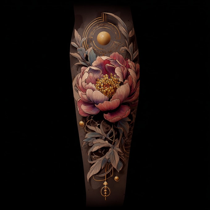 create a tattoo design of tattoo sleeve