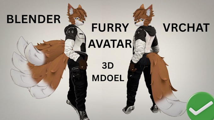 create a custom vrchat avatar 3d model optimized for vrc