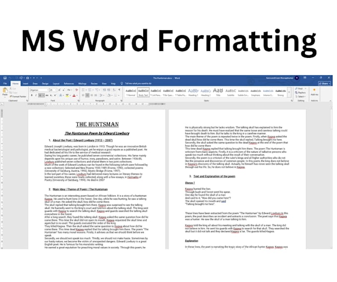 word formatting clearly and perfectly