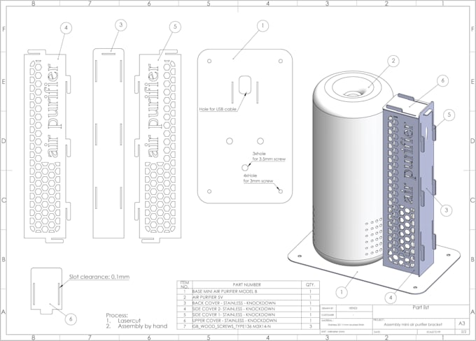 design sheet metal part and dxf ready for laser cut