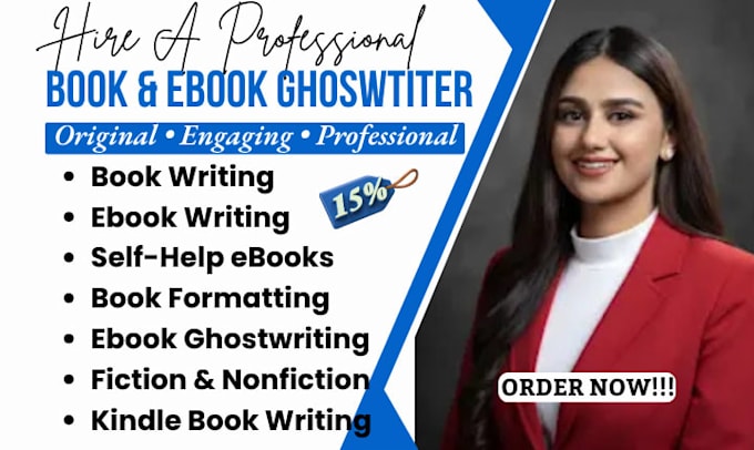 be your ebook ghostwriter, book writer, kindle book writer and ebook writer