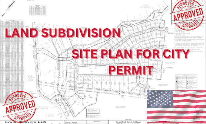 draw plot plan, lot subdivision site plan and site map for city permit