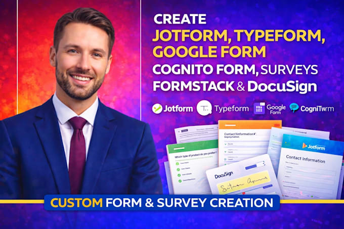 Create jotform, typeform, google form, cognito form, surveys, formstack ...