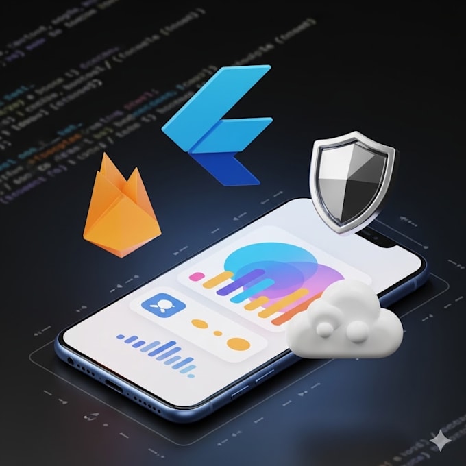 develop a professional flutter app with firebase backend
