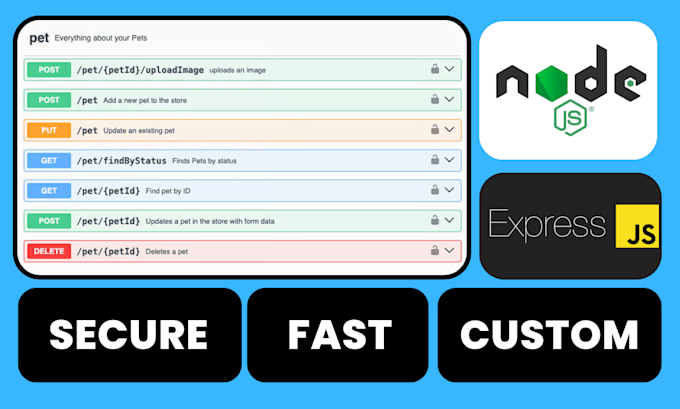 create, fix nodejs apis as a backend developer