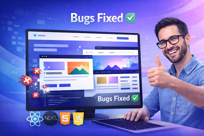 fix react nextjs frontend bugs and website issues quickly