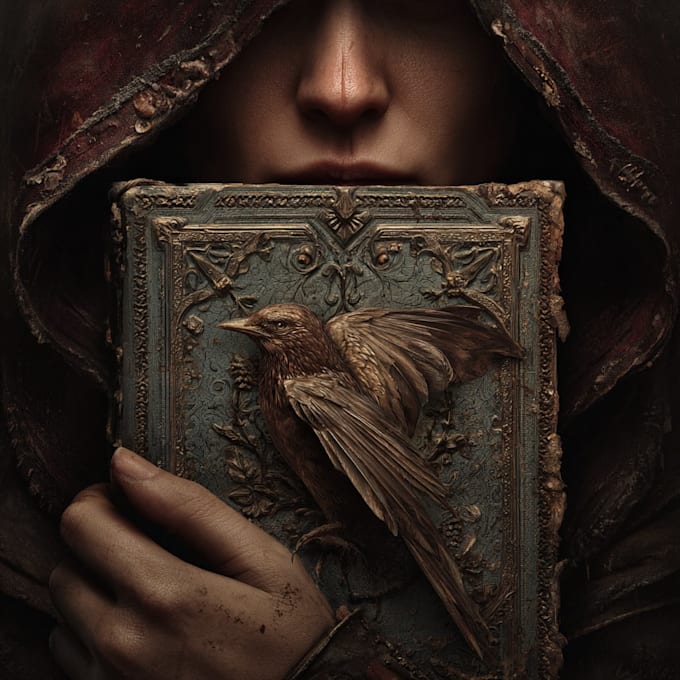 draw an epic fantasy book cover art