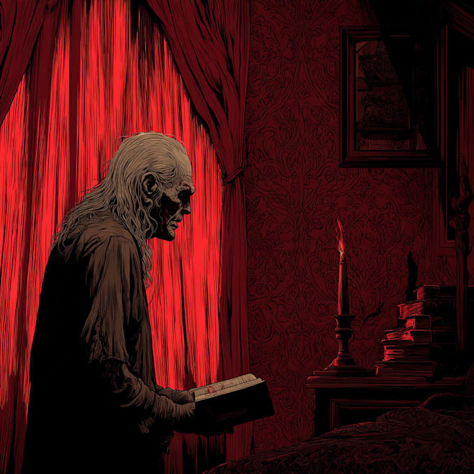 create a dark, horror, underground art illustration