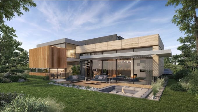 design 2d floor plan in autocad, architectural building in revit, vray rendering