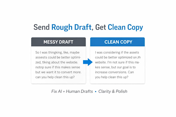 clean up and edit ai or rough drafts