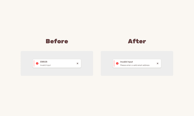 write clear and user friendly error messages for your app or website