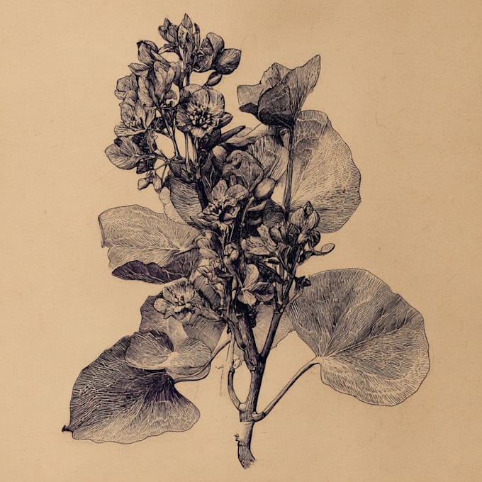do botanical illustrations in pen and ink