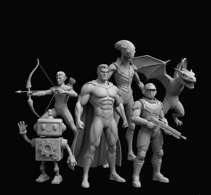 design custom 3d character sculpt
