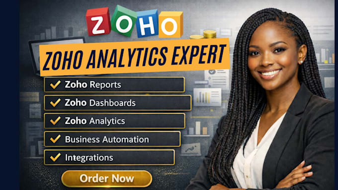 build zoho CRM automation workflow, zoho business analytics dashboard with form