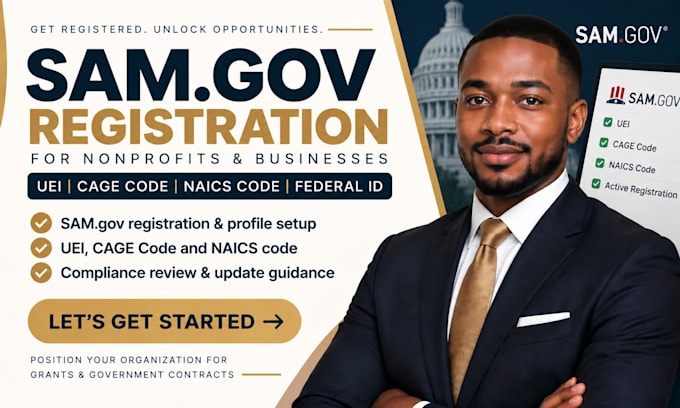 do sam gov nonprofit llc registration, uei, cage code, naics code and federal id