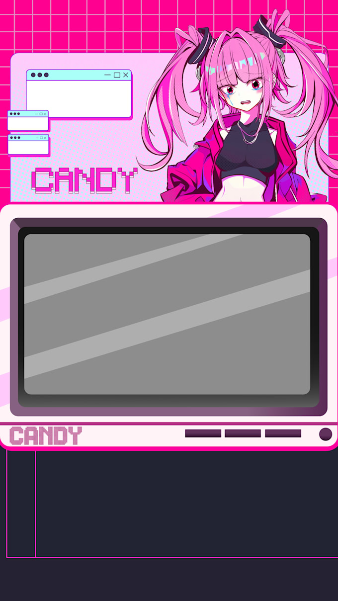 design stream overlay for streaming twitch and youtube