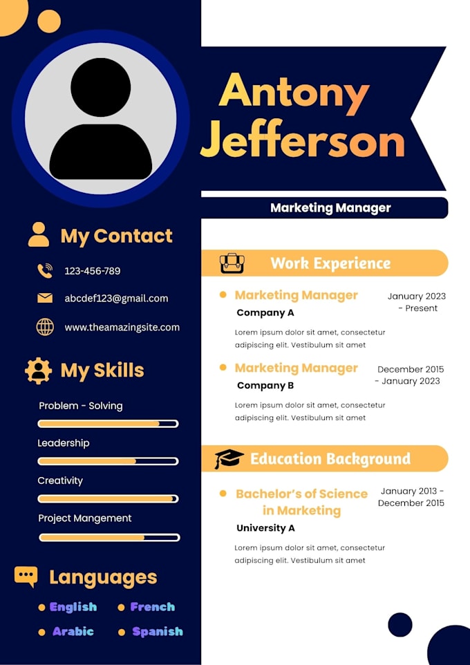 design modern and professional resumes or cvs