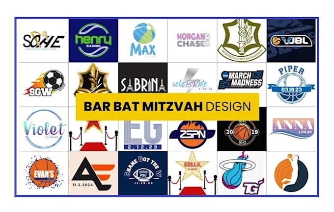 do design amazing bar or bat mitzvah logo