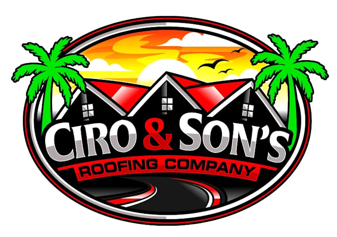 design a professional awesome roofing logo with source file