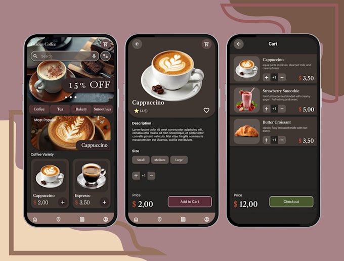 design modern android app UI UX design in figma