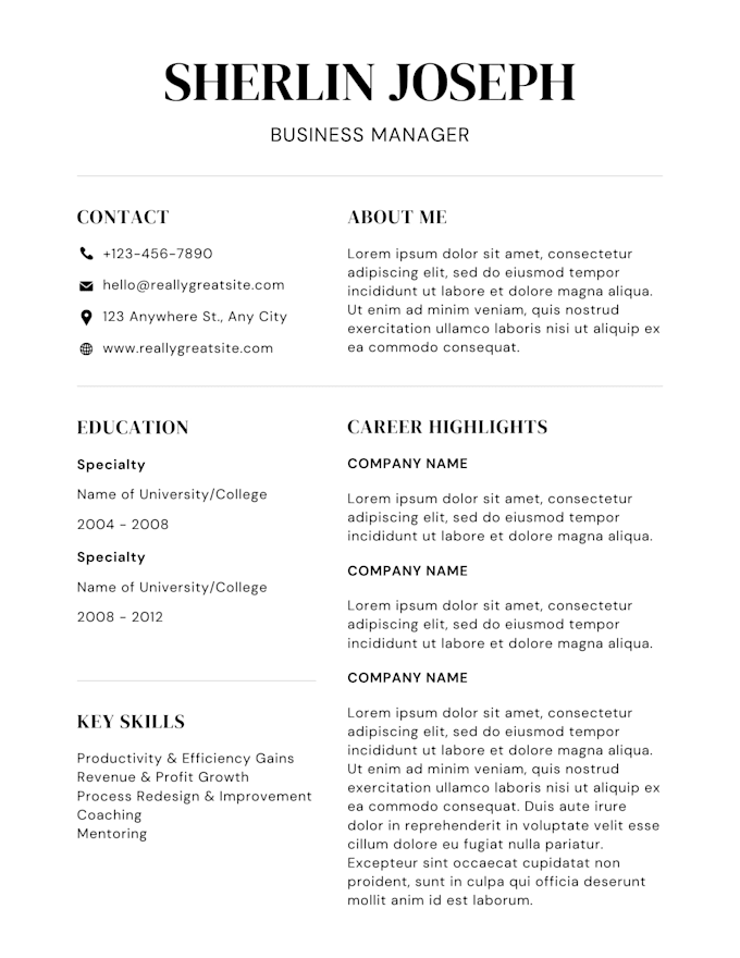 design a professional ats friendly resume