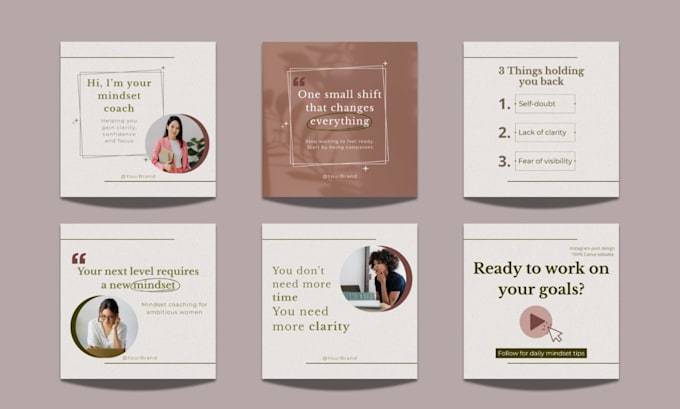 design canva instagram templates for your coaching brand