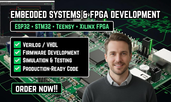 do esp32, stm32, teensy fpga based projects in verilog and vhdl using xilinx
